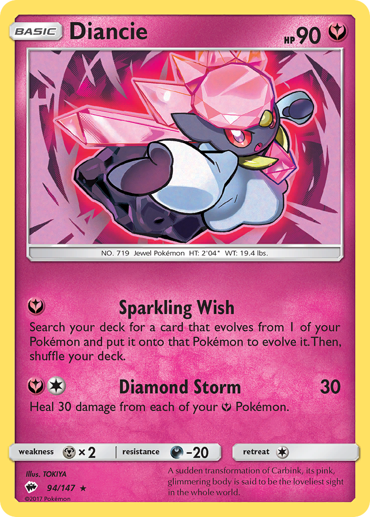 Diancie (94/147) [Sun & Moon: Burning Shadows] | Exor Games Truro