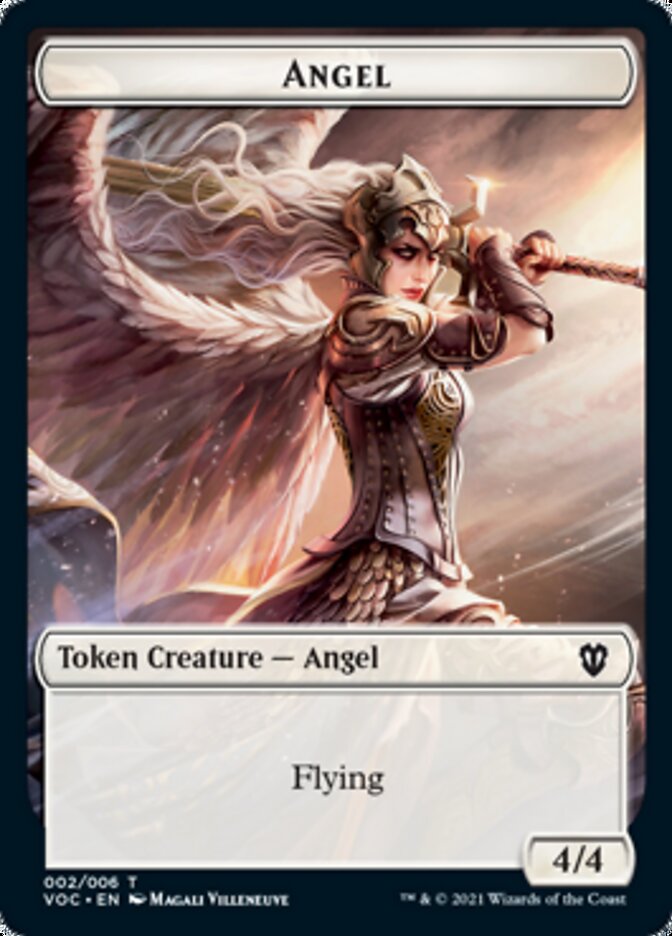 Angel // Clue Double-sided Token [Innistrad: Crimson Vow Commander Tokens] | Exor Games Truro