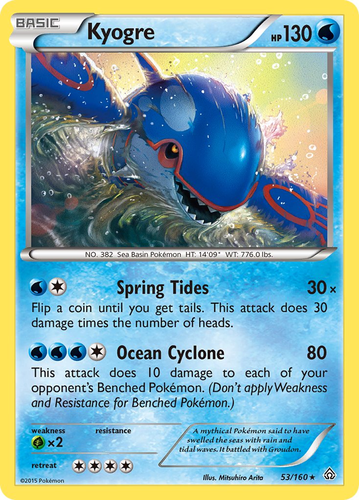 Kyogre (53/160) (Theme Deck Exclusive) [XY: Primal Clash] | Exor Games Truro