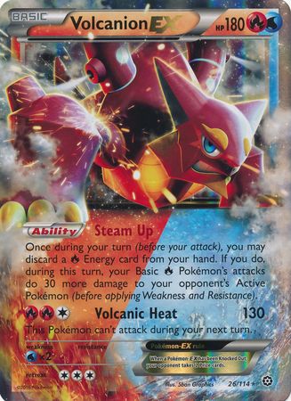 Volcanion EX (26/114) (Jumbo Card) [XY: Steam Siege] | Exor Games Truro