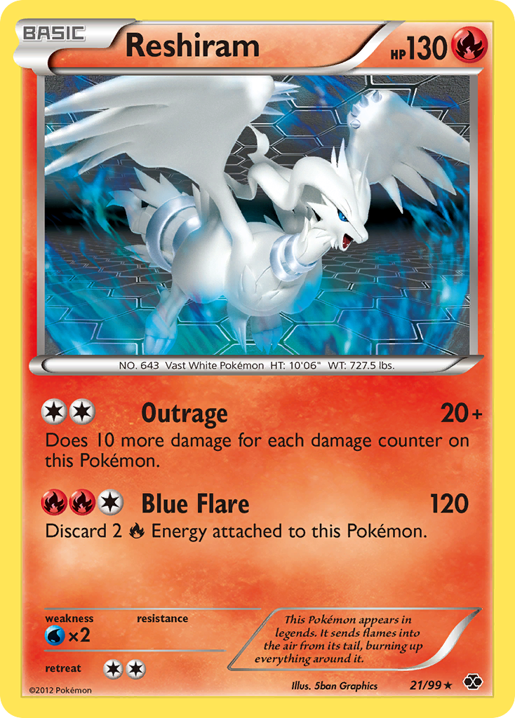 Reshiram (21/99) [Black & White: Next Destinies] | Exor Games Truro