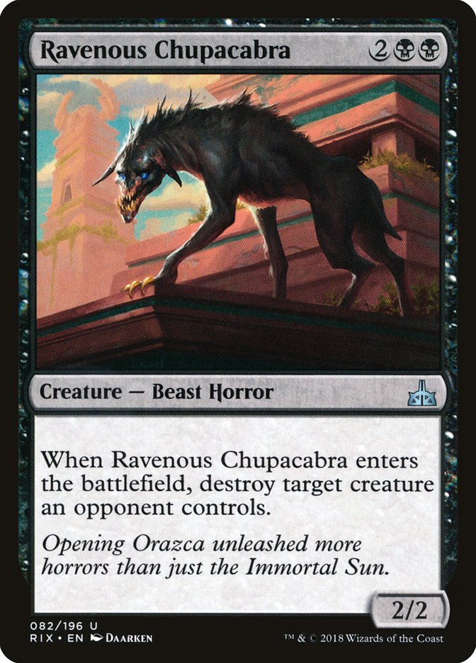 Ravenous Chupacabra [Rivals of Ixalan] | Exor Games Truro