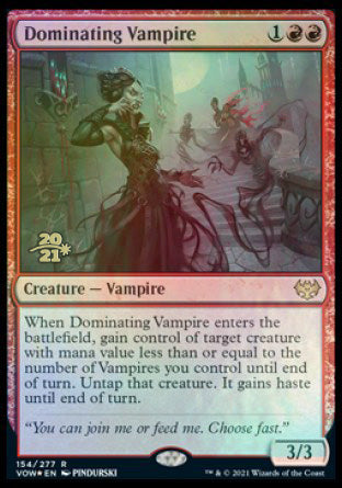 Dominating Vampire [Innistrad: Crimson Vow Prerelease Promos] | Exor Games Truro