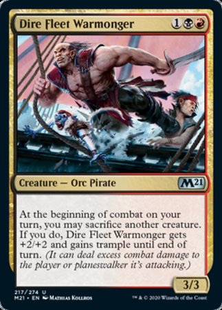 Dire Fleet Warmonger [Core Set 2021] | Exor Games Truro