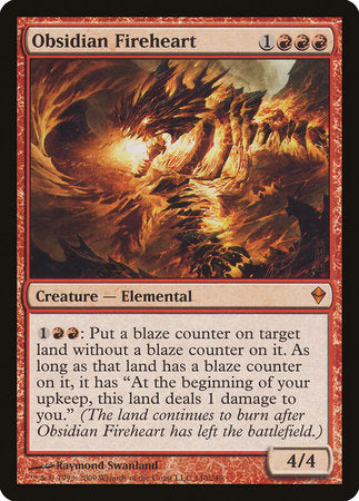 Obsidian Fireheart [Zendikar] | Exor Games Truro