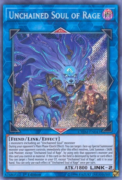 Unchained Soul of Rage [CHIM-EN043] Secret Rare | Exor Games Truro