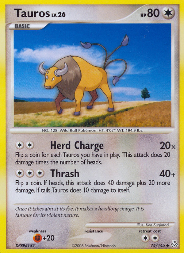 Tauros (74/146) [Diamond & Pearl: Legends Awakened] | Exor Games Truro