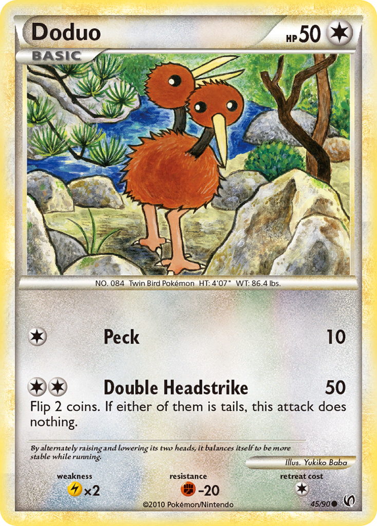 Doduo (45/90) [HeartGold & SoulSilver: Undaunted] | Exor Games Truro