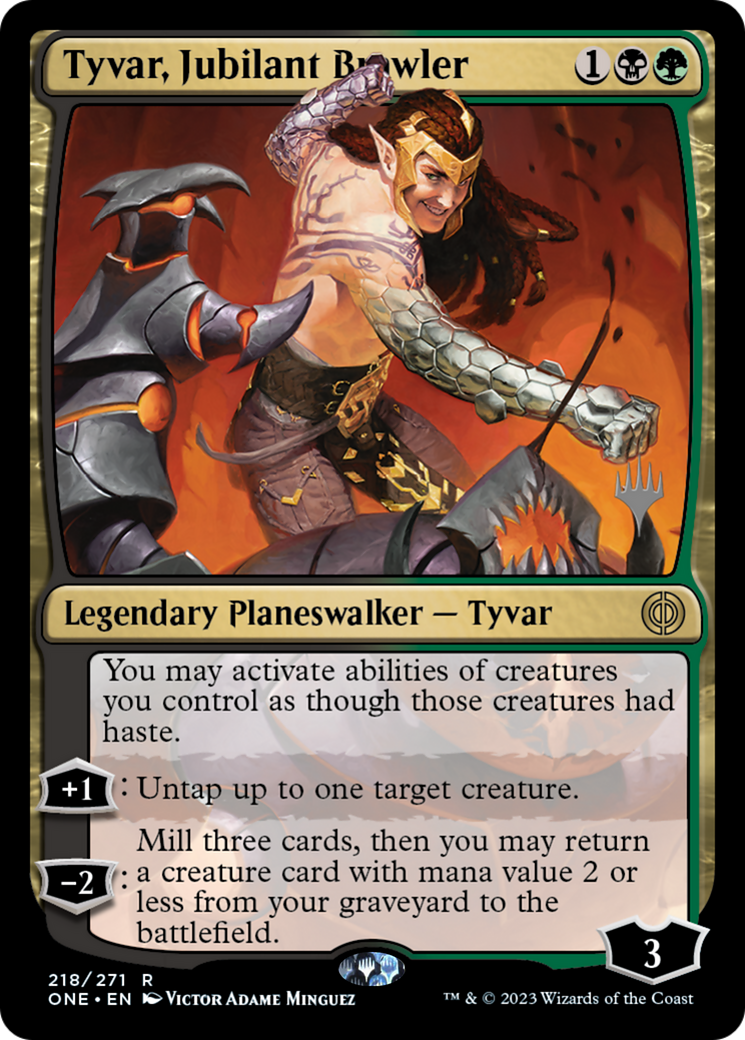 Tyvar, Jubilant Brawler (Promo Pack) [Phyrexia: All Will Be One Promos] | Exor Games Truro