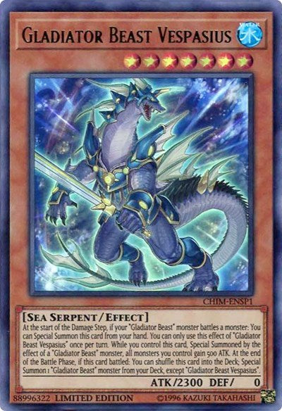 Gladiator Beast Vespasius (CHIM-ENSP1) [CHIM-ENSP1] Ultra Rare | Exor Games Truro