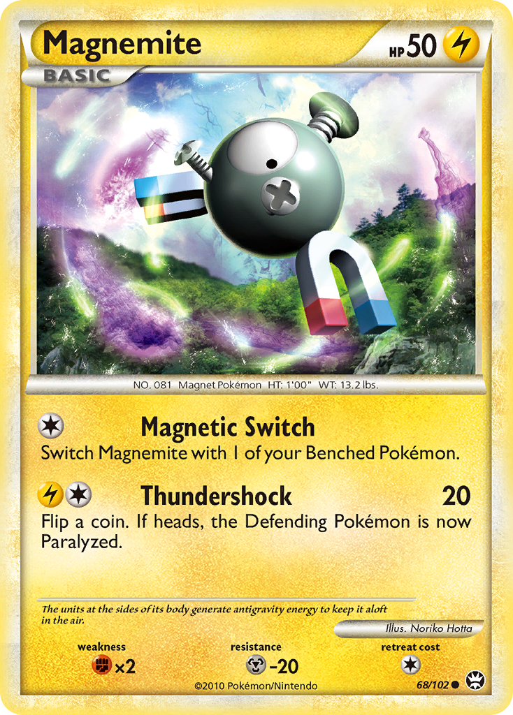 Magnemite (68/102) [HeartGold & SoulSilver: Triumphant] | Exor Games Truro