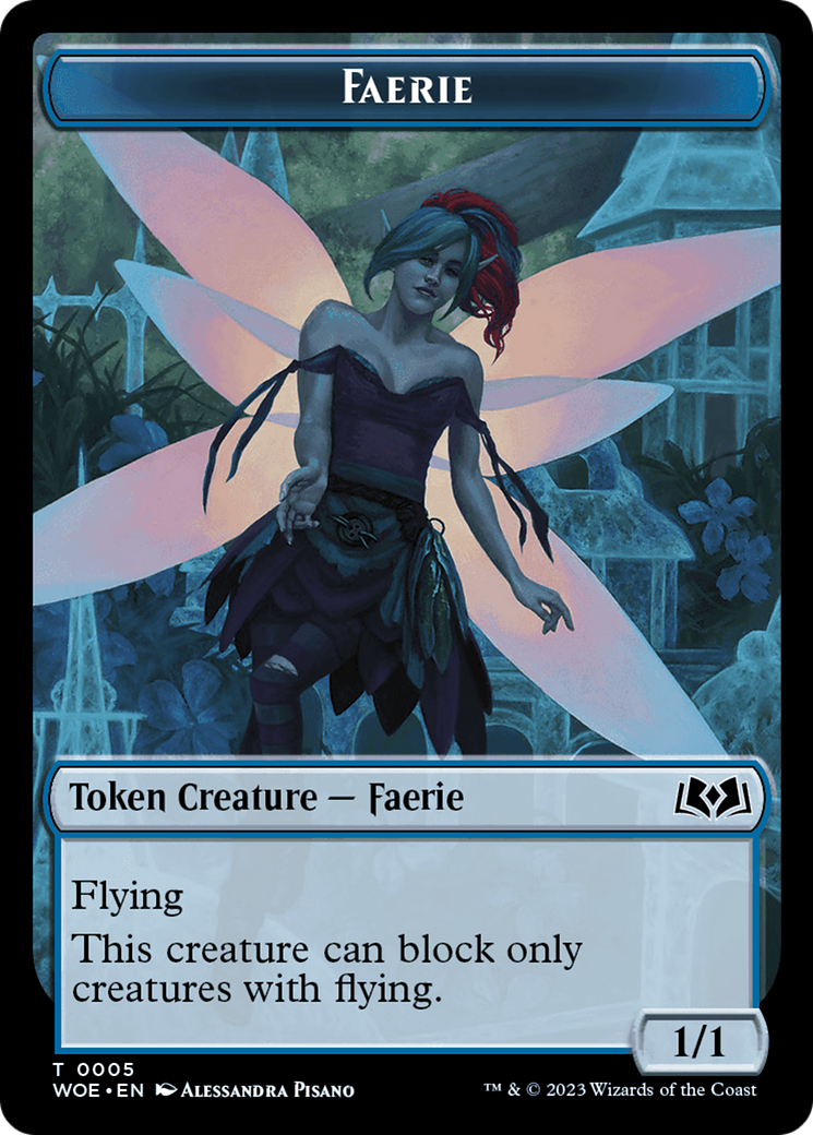 Faerie // Food (0011) Double-Sided Token [Wilds of Eldraine Tokens] | Exor Games Truro