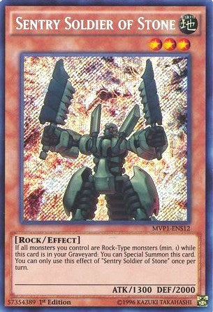 Sentry Soldier of Stone [MVP1-ENS12] Secret Rare | Exor Games Truro