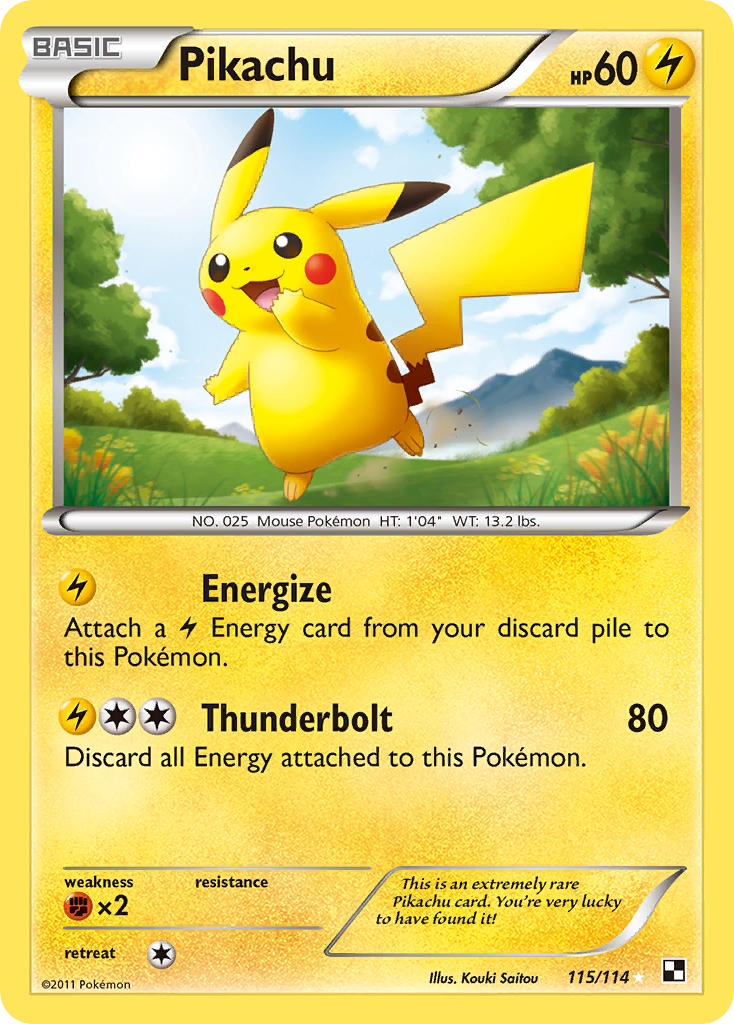 Pikachu (115/114) [Black & White: Base Set] | Exor Games Truro