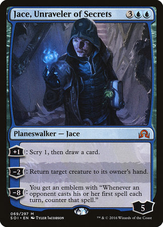 Jace, Unraveler of Secrets [Shadows over Innistrad] | Exor Games Truro