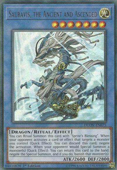 Sauravis, the Ancient and Ascended [DUOV-EN075] Ultra Rare | Exor Games Truro