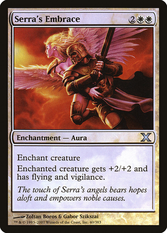 Serra's Embrace (Premium Foil) [Tenth Edition] | Exor Games Truro