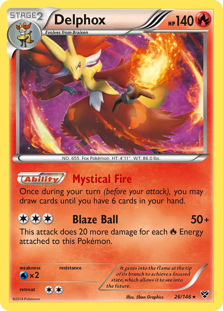 Delphox (26/146) (Cosmos Holo) (Blister Exclusive) [XY: Base Set] | Exor Games Truro