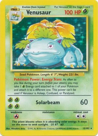 Venusaur (15/102) [Base Set Unlimited] | Exor Games Truro