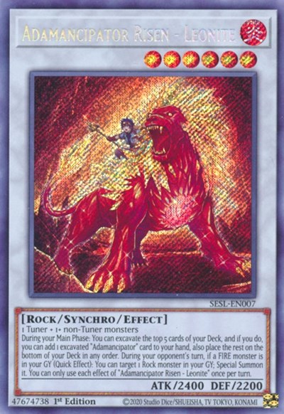 Adamancipator Risen - Leonite [SESL-EN007] Secret Rare | Exor Games Truro