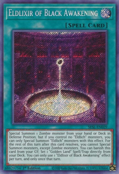 Eldlixir of Black Awakening [SESL-EN029] Secret Rare | Exor Games Truro