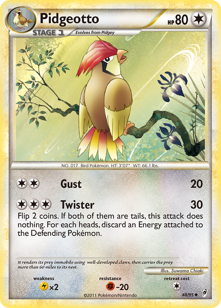 Pidgeotto (48/95) [HeartGold & SoulSilver: Call of Legends] | Exor Games Truro