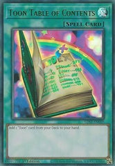 Toon Table of Contents (Green) [LDS1-EN069] Ultra Rare | Exor Games Truro