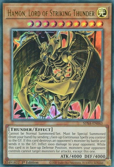 Hamon, Lord of Striking Thunder [SDSA-EN043] Ultra Rare | Exor Games Truro