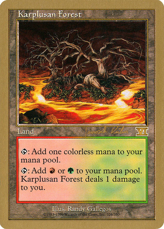 Karplusan Forest (Janosch Kuhn) [World Championship Decks 2000] | Exor Games Truro