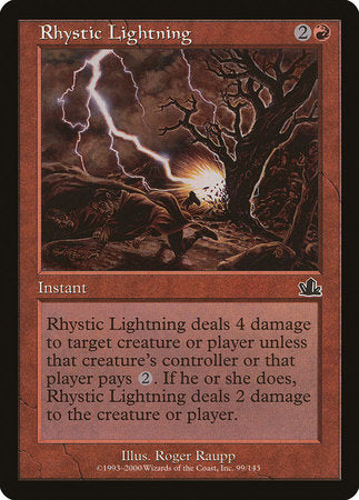 Rhystic Lightning [Prophecy] | Exor Games Truro