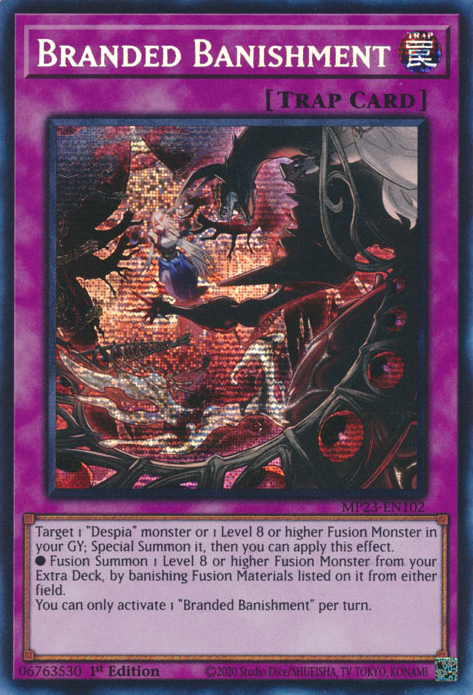 Branded Banishment [MP23-EN102] Prismatic Secret Rare | Exor Games Truro