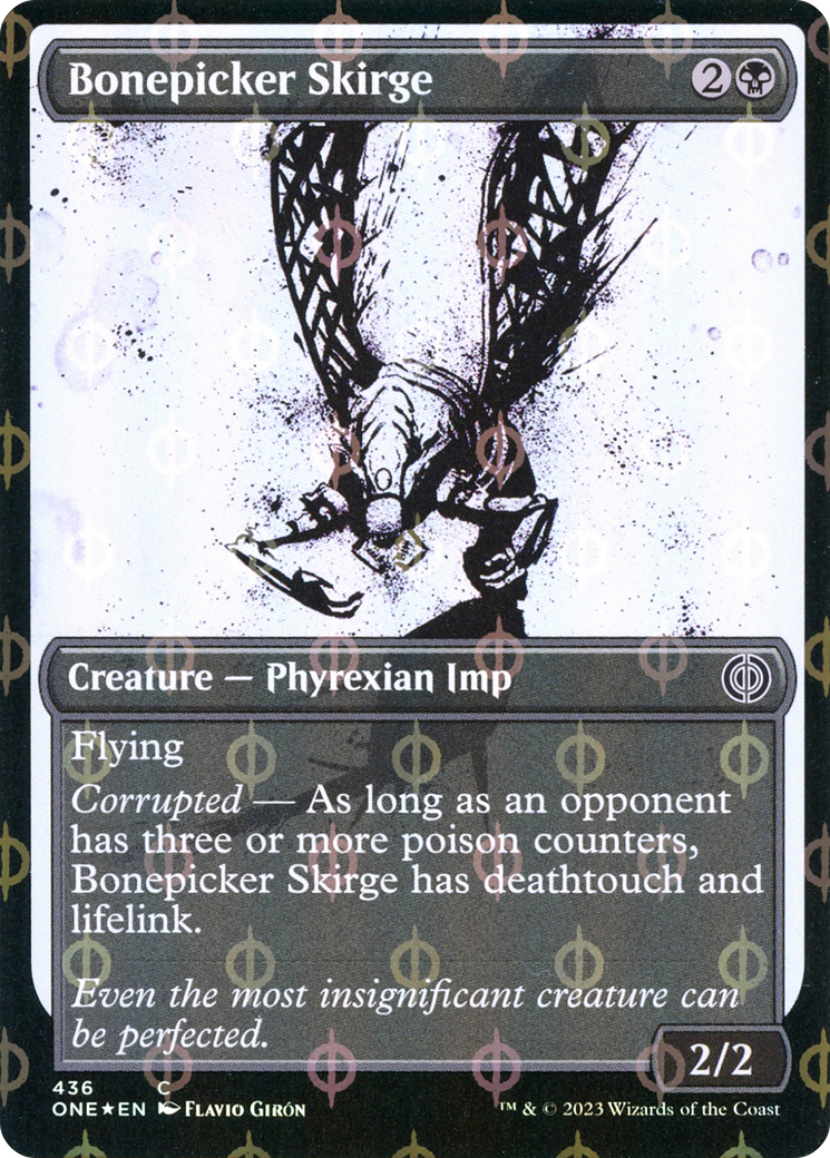 Bonepicker Skirge (Showcase Ichor Step-and-Compleat Foil) [Phyrexia: All Will Be One] | Exor Games Truro