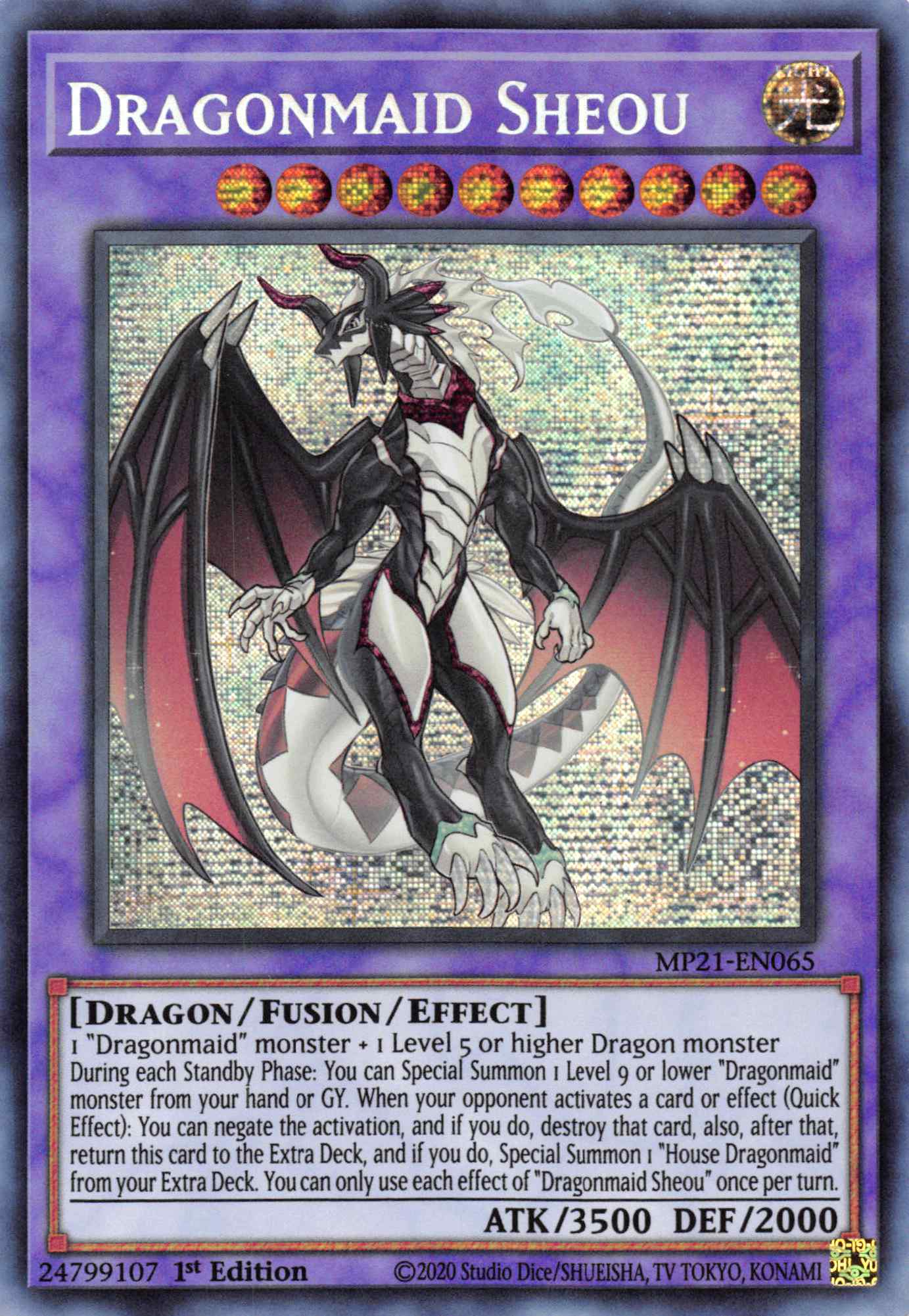Dragonmaid Sheou [MP21-EN065] Prismatic Secret Rare | Exor Games Truro