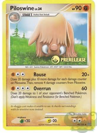 Piloswine (46/100) (Prerelease Promo) [Nintendo: Black Star Promos] | Exor Games Truro