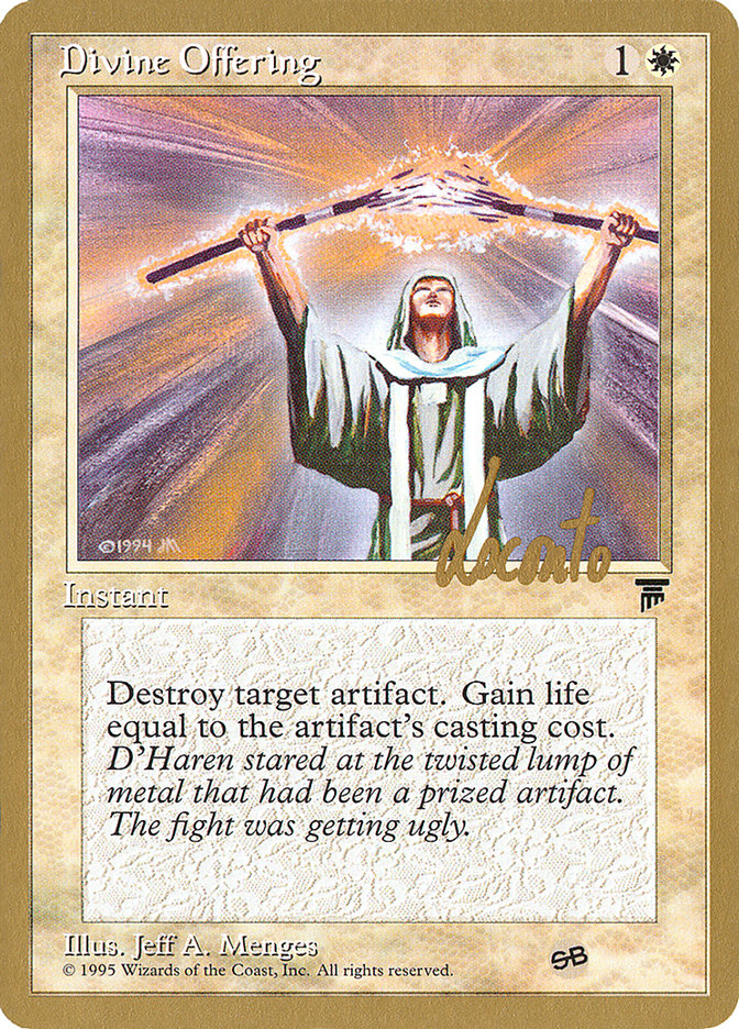 Divine Offering (Michael Loconto) (SB) [Pro Tour Collector Set] | Exor Games Truro