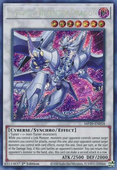 Cyberse Quantum Dragon [MP20-EN018] Prismatic Secret Rare | Exor Games Truro