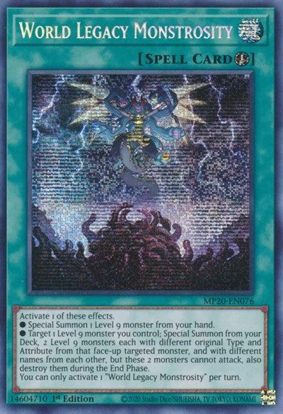 World Legacy Monstrosity [MP20-EN076] Prismatic Secret Rare | Exor Games Truro