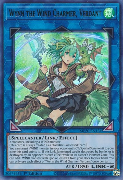 Wynn the Wind Charmer, Verdant [MP20-EN124] Ultra Rare | Exor Games Truro