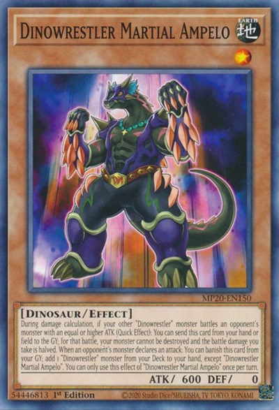 Dinowrestler Martial Ampelo [MP20-EN150] Common | Exor Games Truro