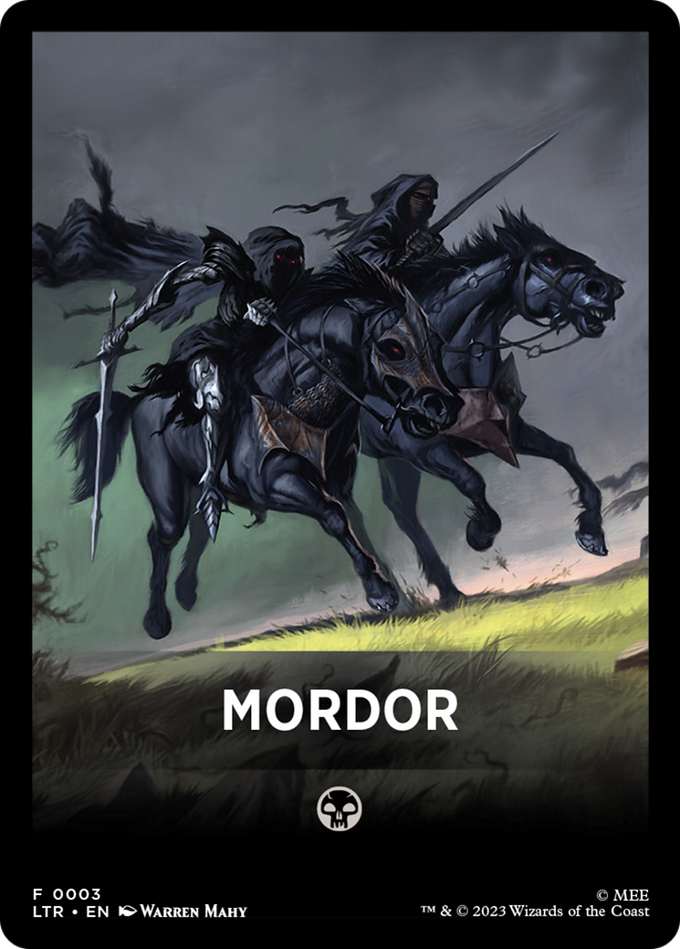 Mordor Theme Card [The Lord of the Rings: Tales of Middle-Earth Tokens] | Exor Games Truro