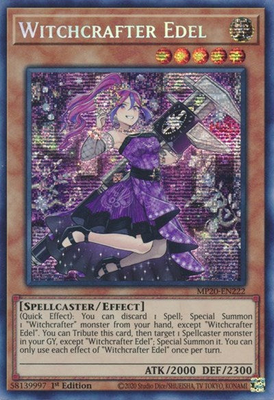 Witchcrafter Edel [MP20-EN222] Prismatic Secret Rare | Exor Games Truro