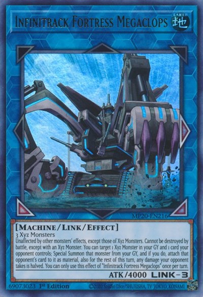 Infinitrack Fortress Megaclops [MP20-EN216] Ultra Rare | Exor Games Truro