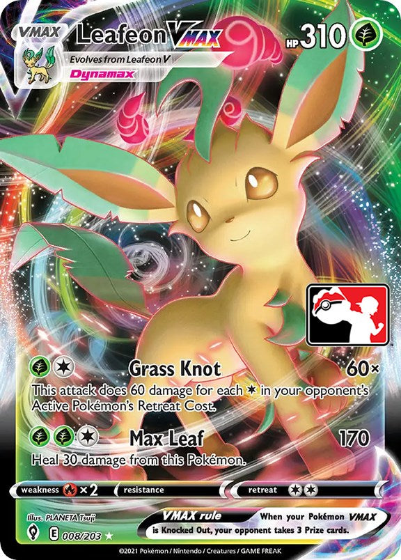 Leafeon VMAX (008/203) [Prize Pack Series One] | Exor Games Truro