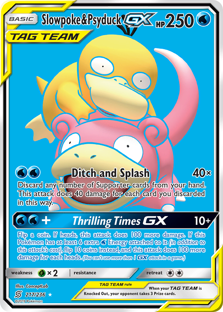 Slowpoke & Psyduck GX (217/236) [Sun & Moon: Unified Minds] | Exor Games Truro