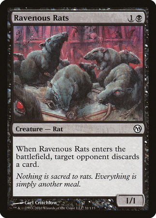 Ravenous Rats [Duels of the Planeswalkers] | Exor Games Truro