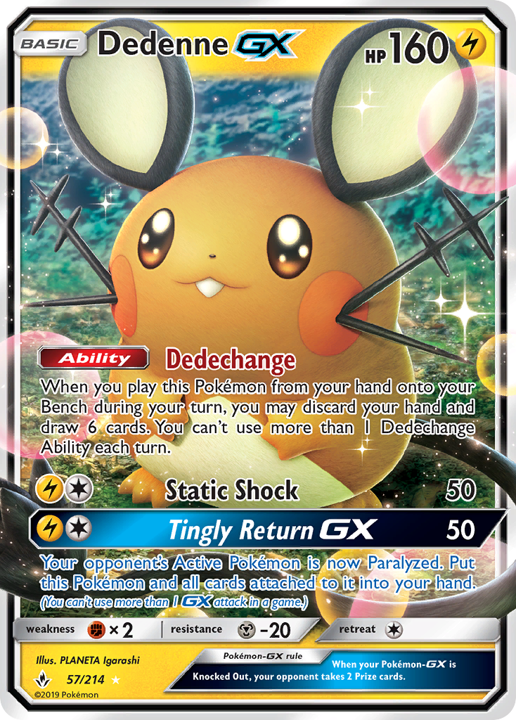 Dedenne GX (57/214) [Sun & Moon: Unbroken Bonds] | Exor Games Truro