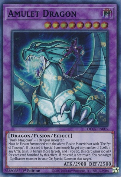 Amulet Dragon (Blue) [DLCS-EN005] Ultra Rare | Exor Games Truro