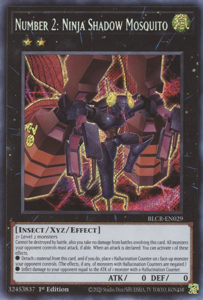 Number 2: Ninja Shadow Mosquito [BLCR-EN029] Secret Rare | Exor Games Truro