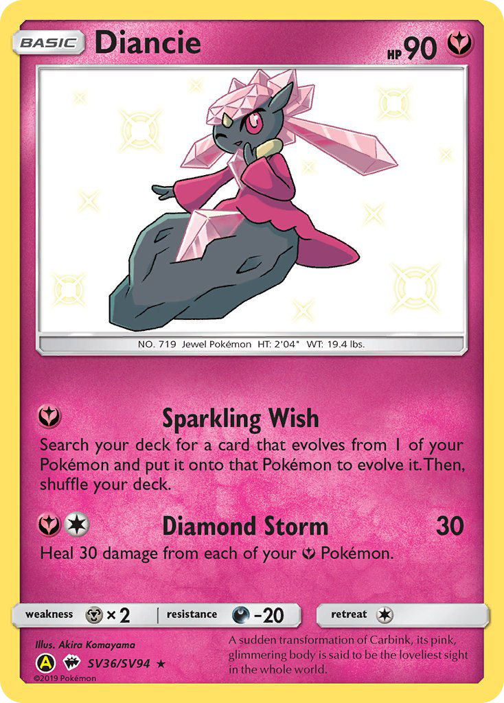 Diancie (SV36/SV94) [Sun & Moon: Hidden Fates - Shiny Vault] | Exor Games Truro