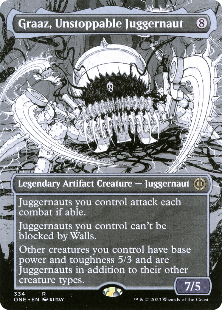 Graaz, Unstoppable Juggernaut (Borderless Manga) [Phyrexia: All Will Be One] | Exor Games Truro